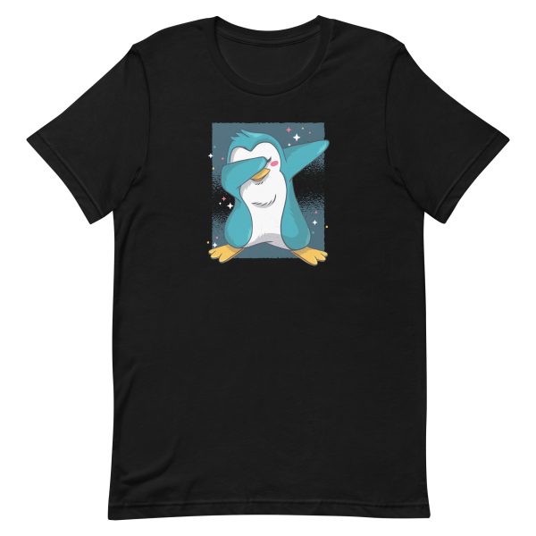 unisex-staple-t-shirt-black-front-6a1824200b09d.jpg Penguin Dab T-Shirt