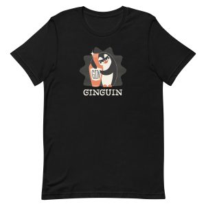 unisex-staple-t-shirt-black-front-6a1824c04abea.jpg Penguin Gin T-Shirt
