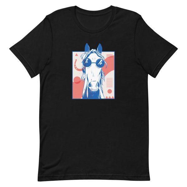 unisex-staple-t-shirt-black-front-6a182b4be7c44.jpg Abstract Horse T-Shirt