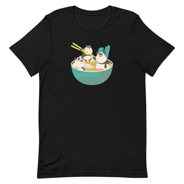 unisex-staple-t-shirt-black-front-6a182ebe974df.jpg Ramen Pandas T-Shirt