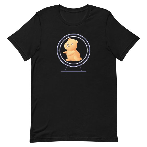 unisex-staple-t-shirt-black-front-6a1830c7a4a52.jpg Hamster Wheel T-Shirt