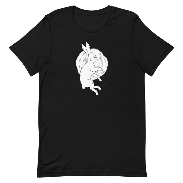 unisex-staple-t-shirt-black-front-6a1834087ba44.jpg Moon Rabbit T-Shirt