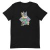 unisex-staple-t-shirt-black-front-6a183539023dd.jpg Rabbit Carrying Guitar T-Shirt