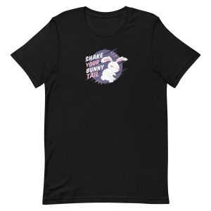 unisex-staple-t-shirt-black-front-6a1835cc14349.jpg Shake Your Bunny Tail T-Shirt