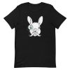 unisex-staple-t-shirt-black-front-6a183f39ad955.jpg White Rabbit Illustration T-Shirt