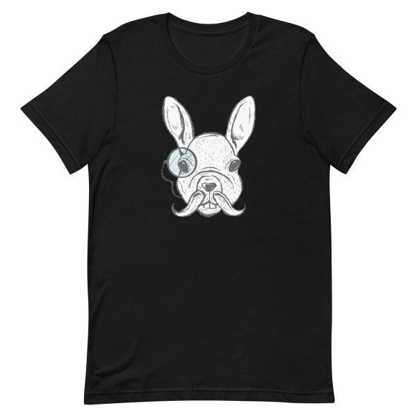 unisex-staple-t-shirt-black-front-6a183f39ad955.jpg White Rabbit Illustration T-Shirt