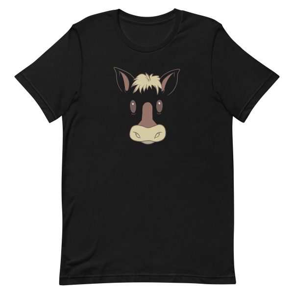 unisex-staple-t-shirt-black-front-6a1844a77cbed.jpg Horse Face T-Shirt