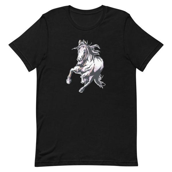 unisex-staple-t-shirt-black-front-6a18456f951c7.jpg Watercolor Horse T-Shirt