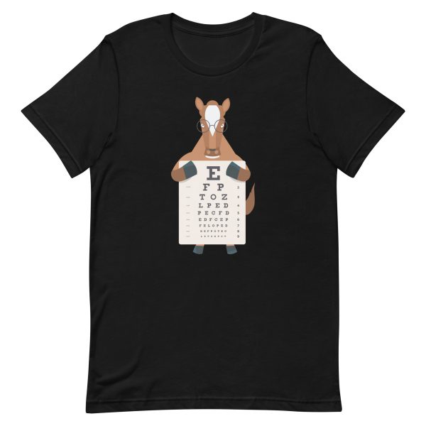 unisex-staple-t-shirt-black-front-6a18473fb874b.jpg Horse Eye Chart T-Shirt