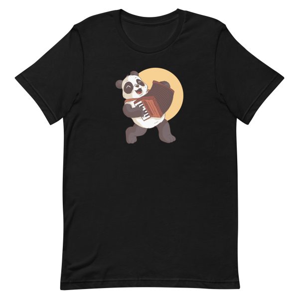 unisex-staple-t-shirt-black-front-6a184881af477.jpg Panda Playing Accordion T-Shirt