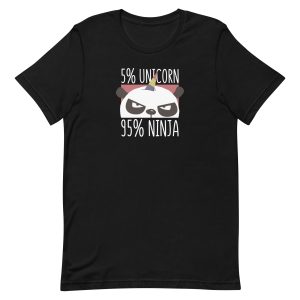 unisex-staple-t-shirt-black-front-6a1849b097ed5.jpg Unicorn Ninja T-Shirt