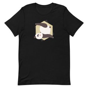 unisex-staple-t-shirt-black-front-6a184ab3bdb21.jpg Panda Yoga Pose T-Shirt