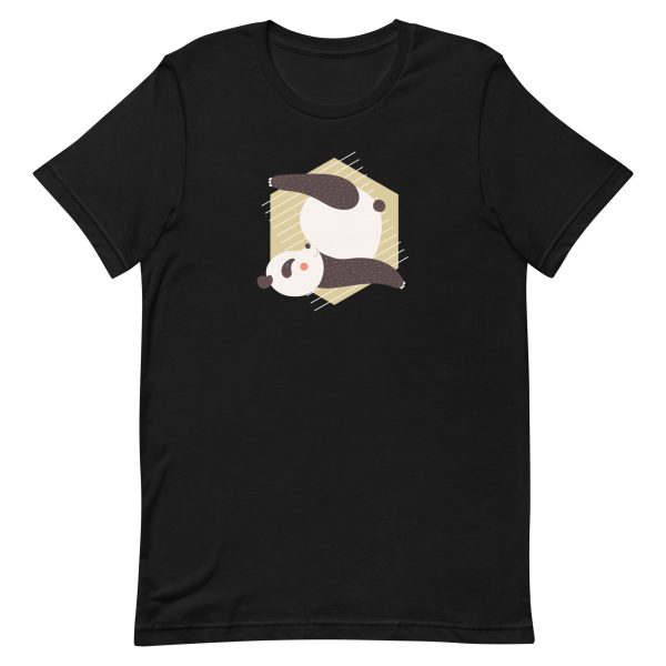 unisex-staple-t-shirt-black-front-6a184ab3bdb21.jpg Panda Yoga Pose T-Shirt