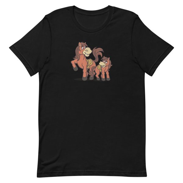 unisex-staple-t-shirt-black-front-6a184b4a1e98a.jpg Horse With Baby T-Shirt