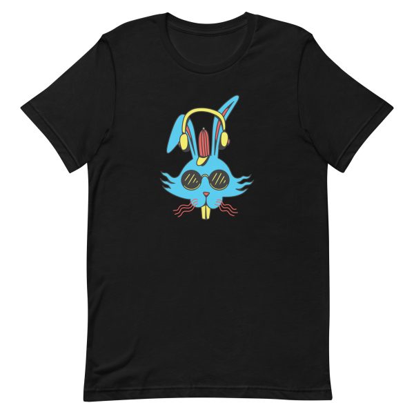 unisex-staple-t-shirt-black-front-6a184bca55314.jpg Bunny Headphones T-Shirt