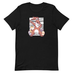 unisex-staple-t-shirt-black-front-6a18eb9e2dd33.jpg Dabbing Bunny T-Shirt