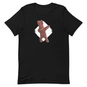 unisex-staple-t-shirt-black-front-6a18ebee136ad.jpg Chocolate Easter Bunny Dabbing T-Shirt