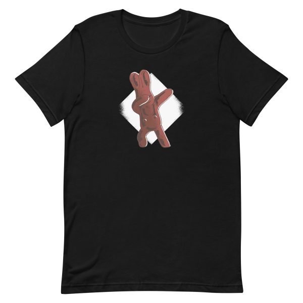 unisex-staple-t-shirt-black-front-6a18ebee136ad.jpg Chocolate Easter Bunny Dabbing T-Shirt