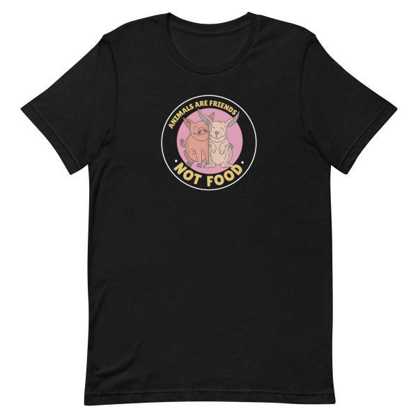 unisex-staple-t-shirt-black-front-6a18f573a4f38.jpg Animals Are Friends T-Shirt