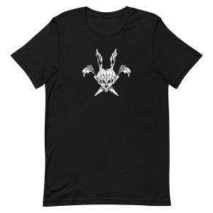 unisex-staple-t-shirt-black-front-6a18f62833471.jpg Grim Bunny Skull T-Shirt