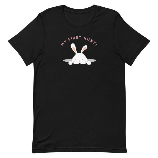 unisex-staple-t-shirt-black-front-6a18f672e4314.jpg My First Hunt T-Shirt