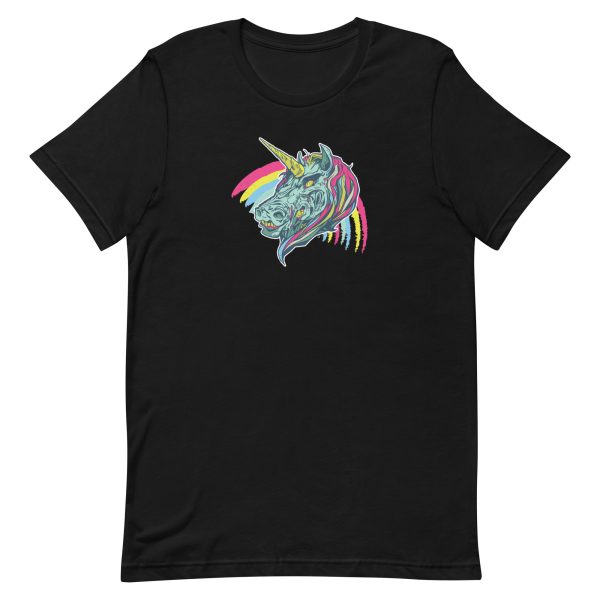 unisex-staple-t-shirt-black-front-6a18fbac38c12.jpg Creepy Unicorn T-Shirt