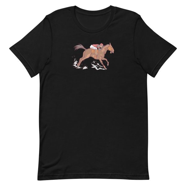 unisex-staple-t-shirt-black-front-6a18fbf552ff8.jpg Horseback Riding T-Shirt