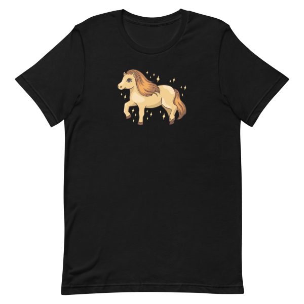 unisex-staple-t-shirt-black-front-6a18fd61c50a2.jpg Cute Shetland Pony T-Shirt
