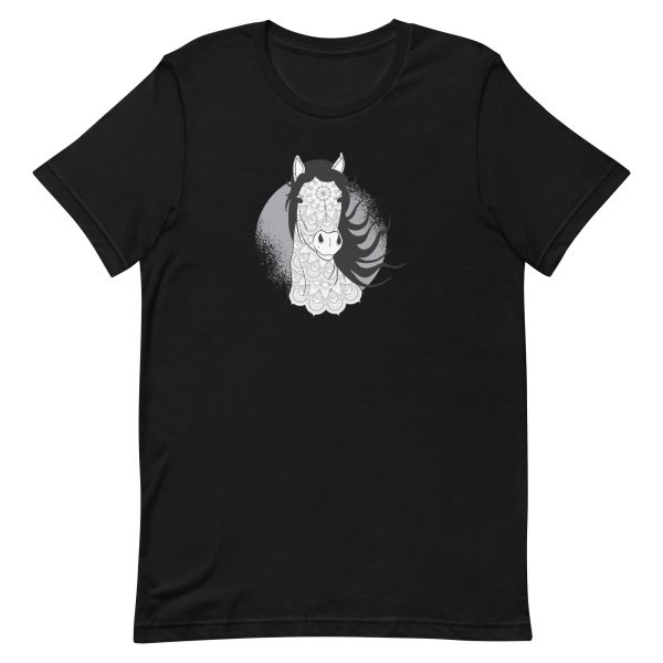 unisex-staple-t-shirt-black-front-6a191c16b9d25.jpg Mandala Horse T-Shirt