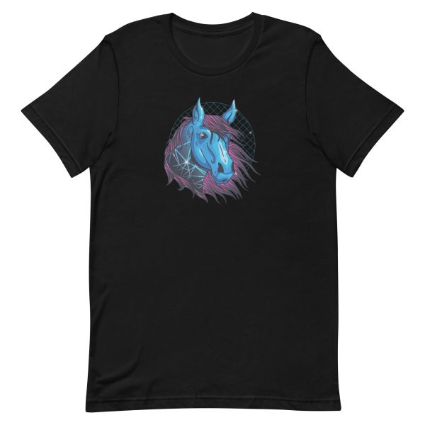 unisex-staple-t-shirt-black-front-6a191c6758c4f.jpg Neon Horse T-Shirt