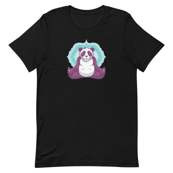 unisex-staple-t-shirt-black-front-6a192108d2191.jpg Panda Meditation T-Shirt