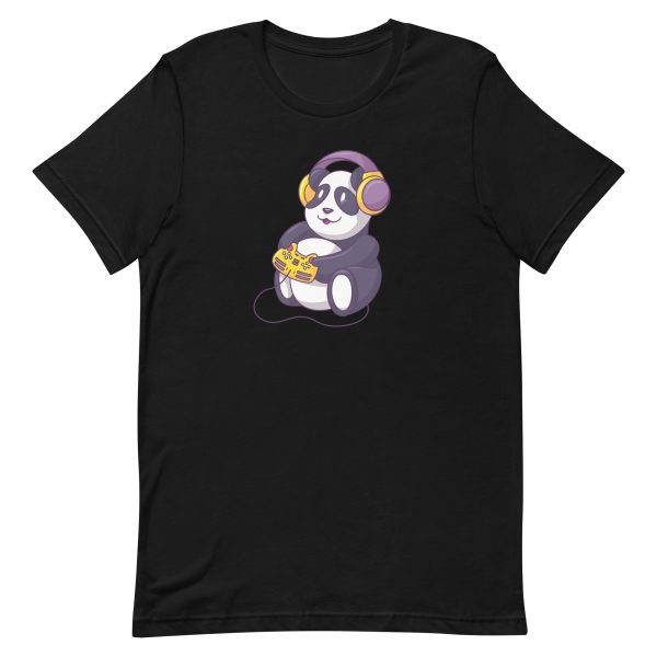 unisex-staple-t-shirt-black-front-6a193d241bb47.jpg Gamer Panda T-Shirt