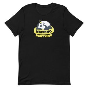 unisex-staple-t-shirt-black-front-6a194d1f4a678.jpg Panda Nap T-Shirt