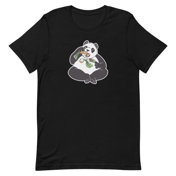 unisex-staple-t-shirt-black-front-6a1958784cc8e.jpg Panda Eating T-Shirt