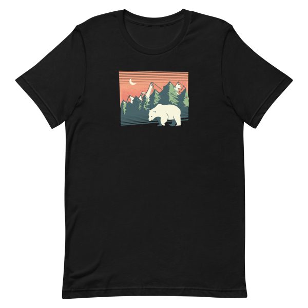 unisex-staple-t-shirt-black-front-6a195f1cc1453.jpg Polar Bear Landscape T-Shirt