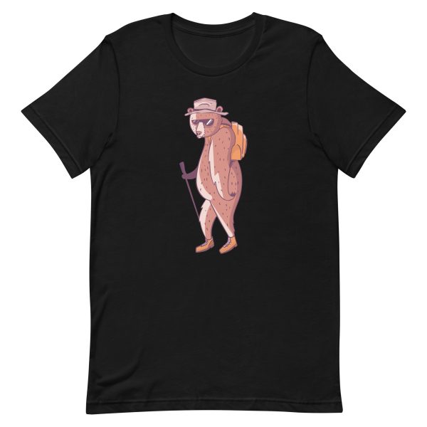 unisex-staple-t-shirt-black-front-6a196390a6bac.jpg Hiking Bear T-Shirt