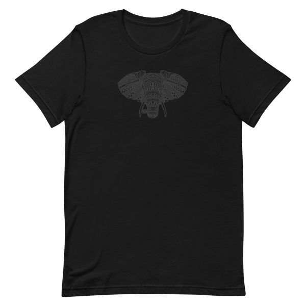 unisex-staple-t-shirt-black-front-6a196e265b922.jpg African Elephant Mandala T-Shirt