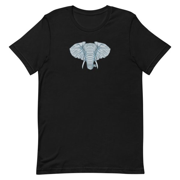 unisex-staple-t-shirt-black-front-6a197571b2034.jpg Elephant Head T-Shirt