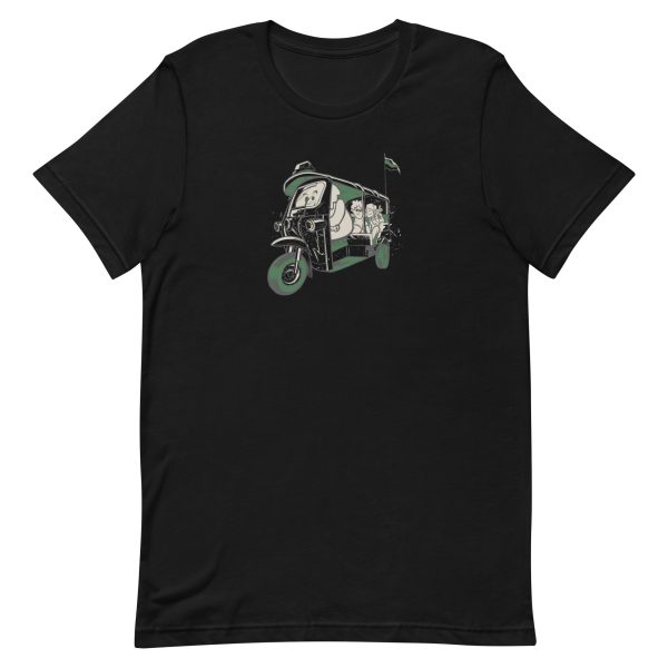 unisex-staple-t-shirt-black-front-6a197604d5646.jpg Elephant Taxi T-Shirt