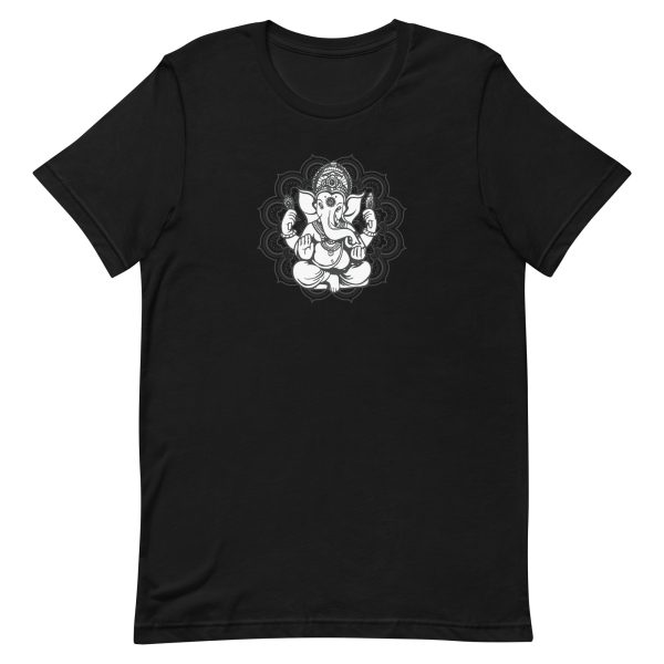 unisex-staple-t-shirt-black-front-6a19786447102.jpg Ganesh Mandala T-Shirt