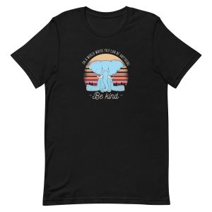 unisex-staple-t-shirt-black-front-6a19836b0f515.jpg Be Kind Elephant T-Shirt