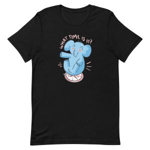 unisex-staple-t-shirt-black-front-6a19852ce140c.jpg Elephant Clock T-Shirt