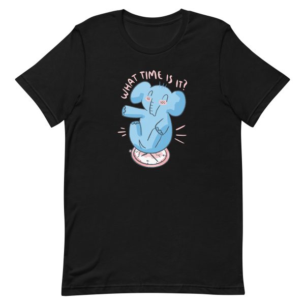 unisex-staple-t-shirt-black-front-6a19852ce140c.jpg Elephant Clock T-Shirt