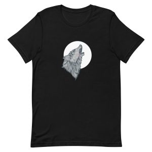 unisex-staple-t-shirt-black-front-6a19873ed7b50.jpg Wolf Howling T-Shirt