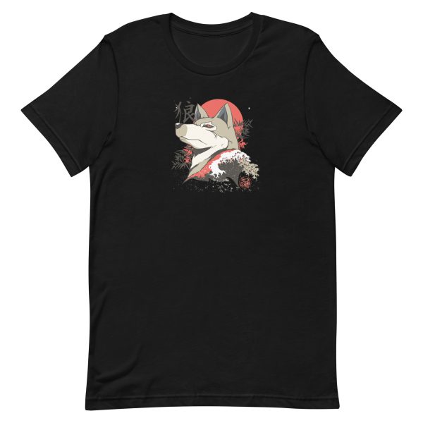 unisex-staple-t-shirt-black-front-6a19881b20d89.jpg Japanese Wolf T-Shirt