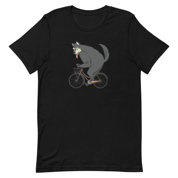 unisex-staple-t-shirt-black-front-6a1988db1d08e.jpg Black Wolf Bike T-Shirt