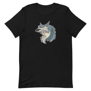 unisex-staple-t-shirt-black-front-6a198b9a2427c.jpg Wolf Cartoon T-Shirt