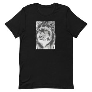 unisex-staple-t-shirt-black-front-6a198c8096d6a.jpg Wolf Sketch T-Shirt
