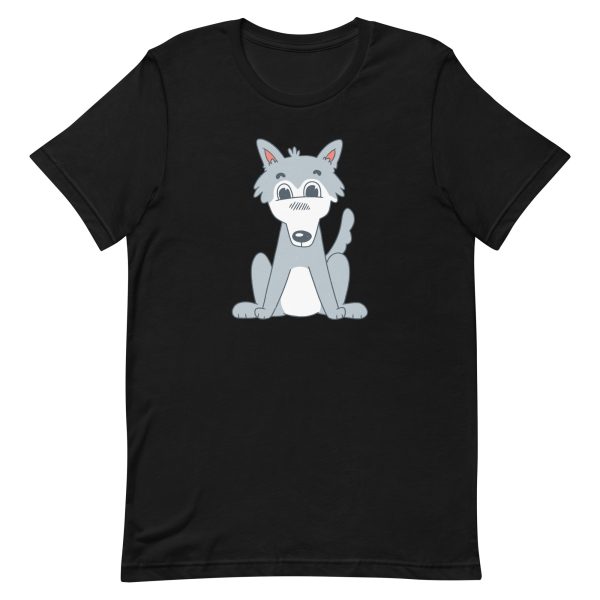 unisex-staple-t-shirt-black-front-6a198df1b214b.jpg Cute Wolf T-Shirt