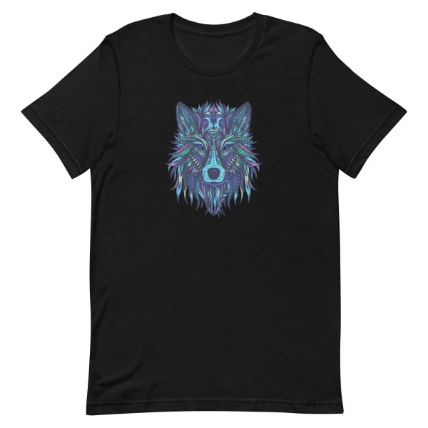 unisex-staple-t-shirt-black-front-6a198f81b3741.jpg Wolf Illustration T-Shirt